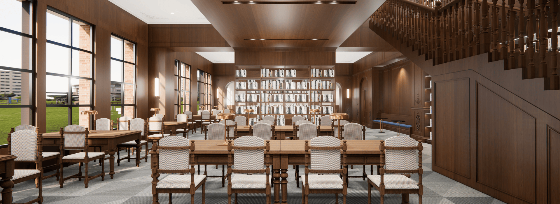 BASIS Bilingual School Beijing Library Rendering
