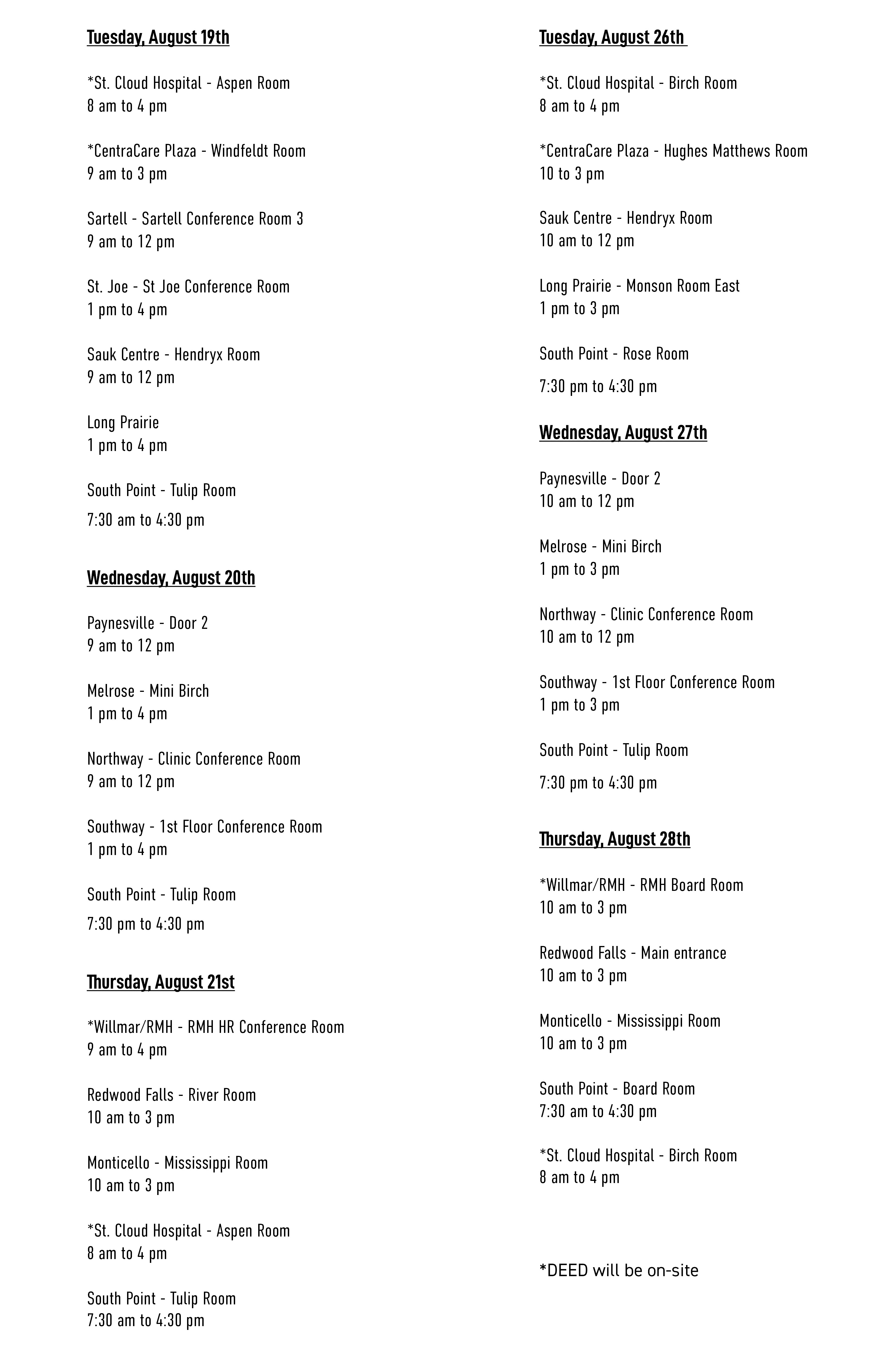 HRBPandRecruiteron-sitescheduleflyer