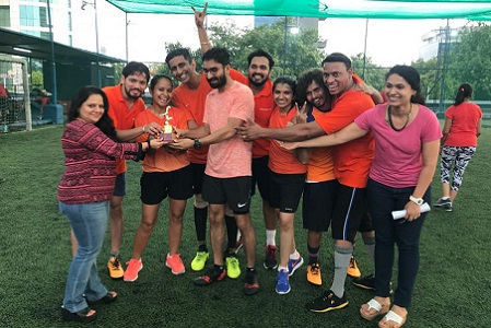 Employees at our India office partaking in a team sporting event.