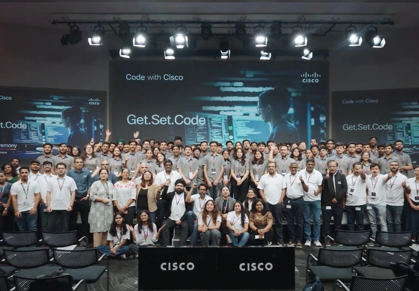 A group of participants at the 2025 Code with Cisco event.