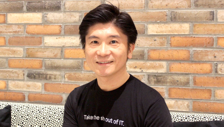A man smiling at the camera