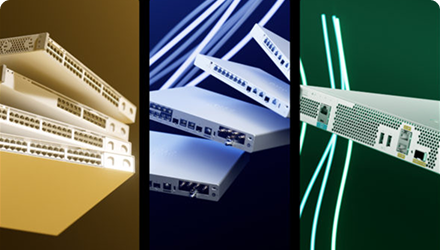 Images of Cisco routers on colored backgrounds.