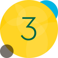 #3 in a yellow circle