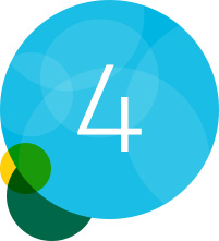 #4 in a blue circle