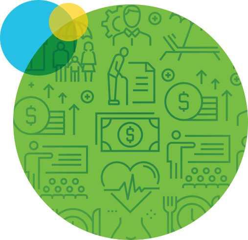 money and benefits collage