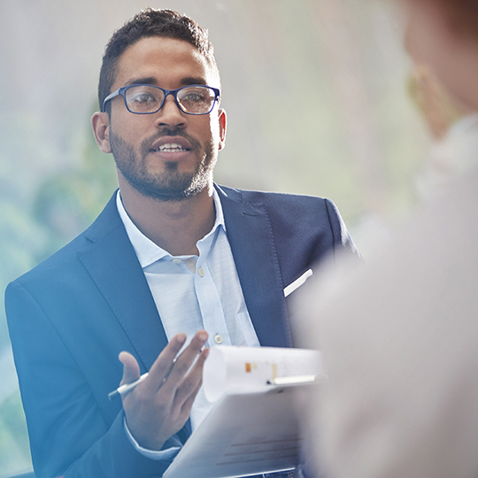 Candidate interviewing with hiring manager