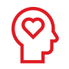 Wellbeing icon with a heart