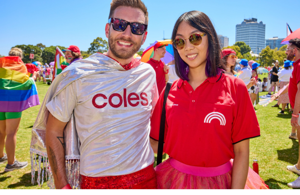 Three Coles team members in black 