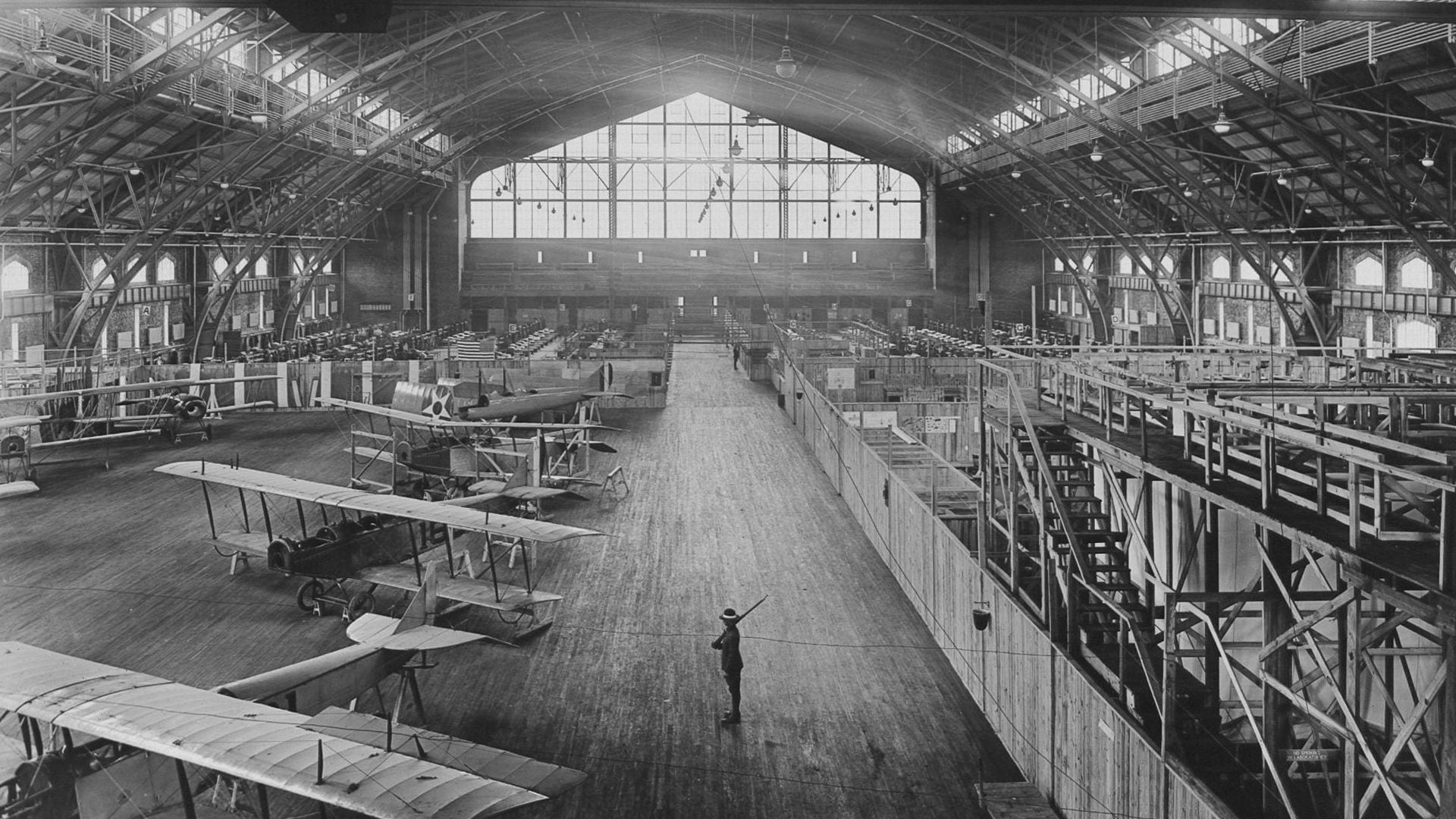 Barton Hall housing biplanes WWI