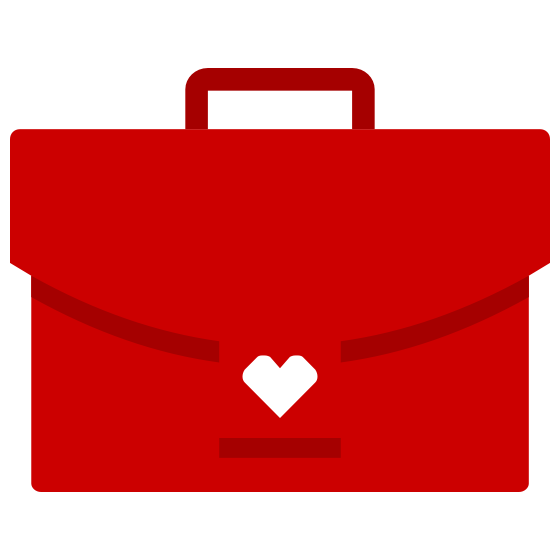 A red closed envelope with a white heart seal in the center, symbolizing love or a romantic message. The envelope has a curved top flap and is set against a plain white background.