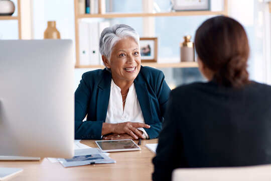 A woman talking to a person