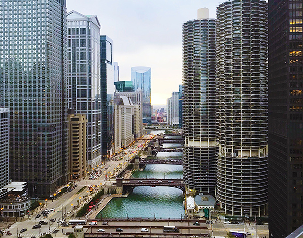 A view of the Chicago River