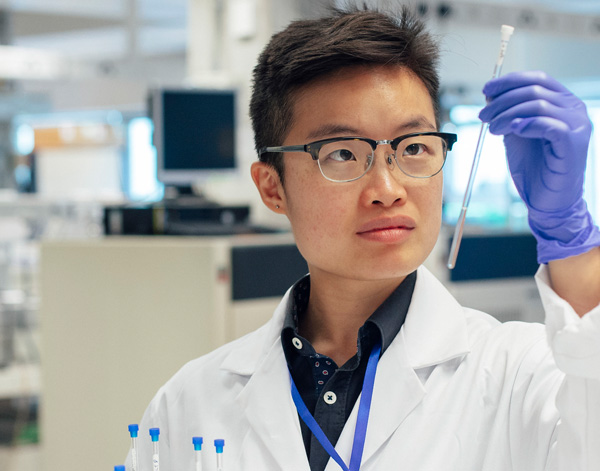 Photograph of Radiometer associate in lab