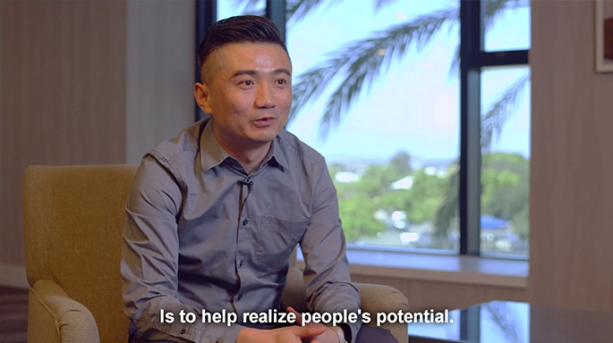 Photograph of Sciex associate in office