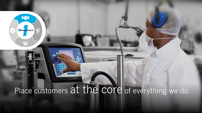 Photograph of Videojet associate in lab