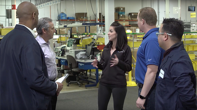 Photograph of Videojet associates in factory