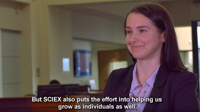 Photograph of Sciex associate in office