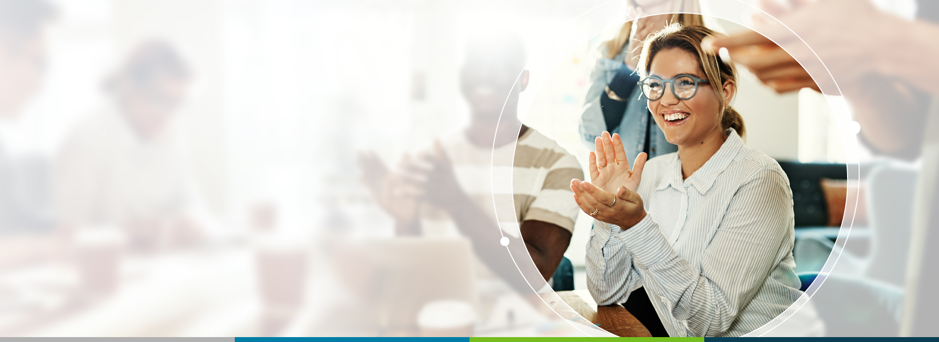 Photograph of Sciex associate clapping