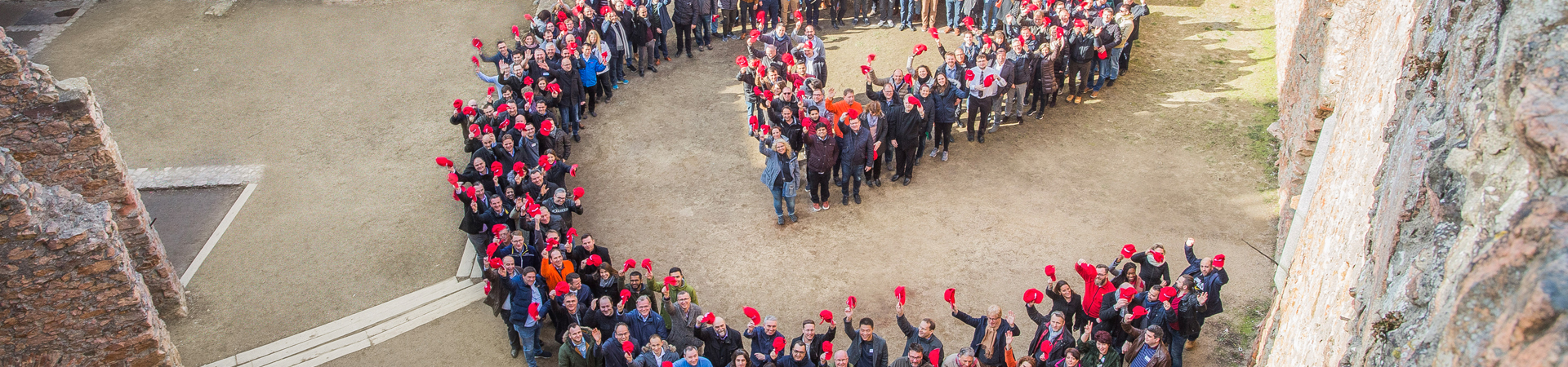 Picture of Laetus Employees Forming a Pattern