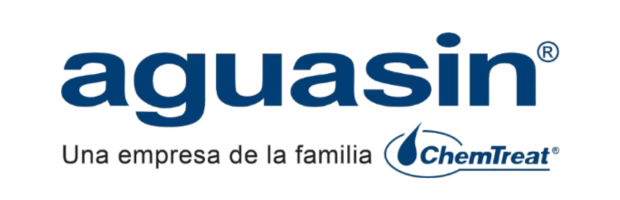 Blue Aguasin logo with the text "una empresa de la familia ChemTreat"