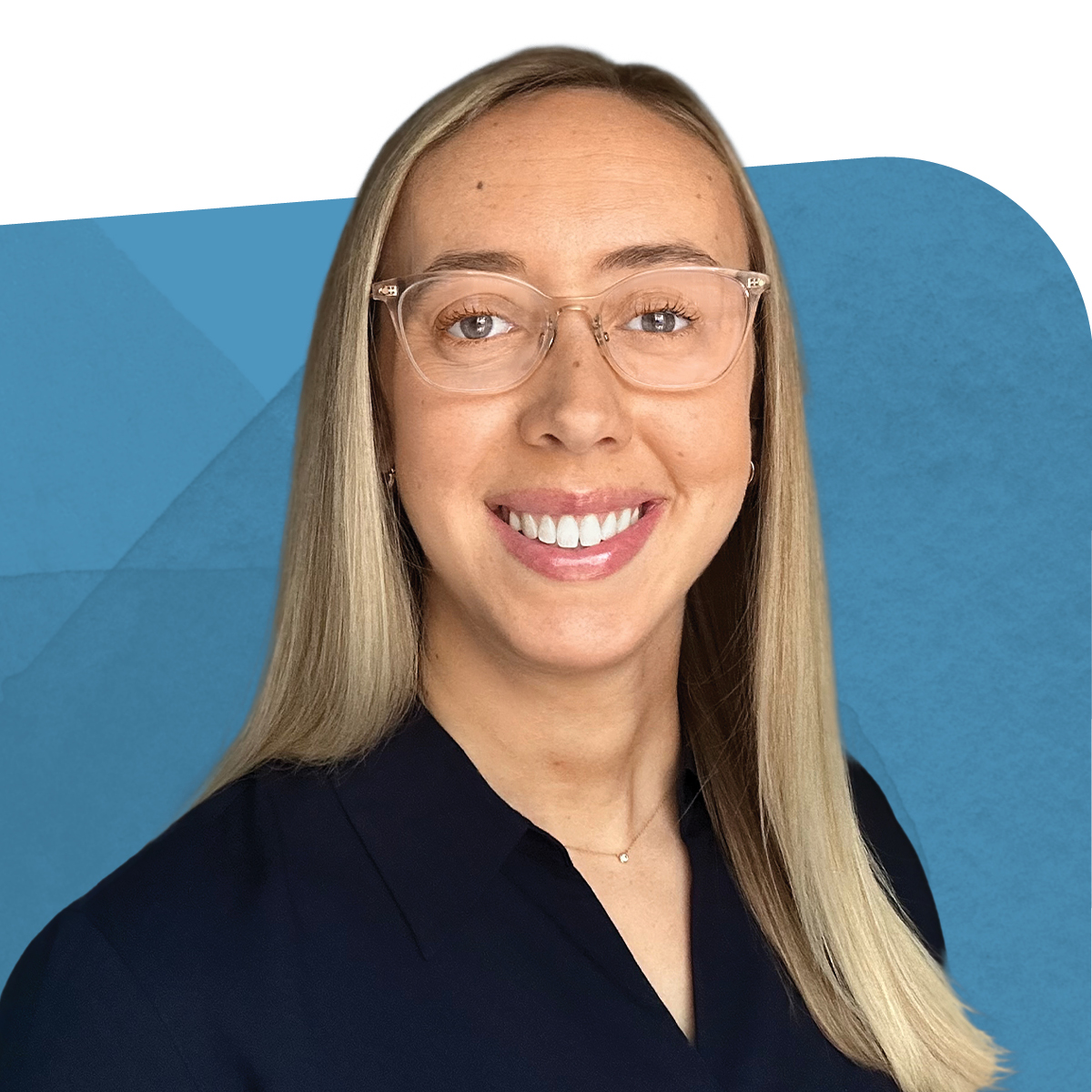 Mary Pick, Director of Supply Chain and Logistics at ChemTreat, smiling against a blue background