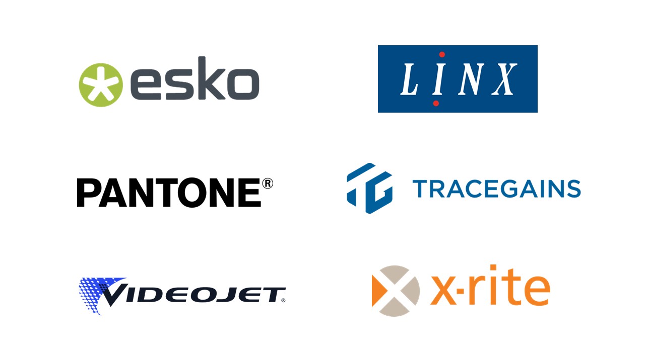 Logos of Veralto Product Quality and Innovation companies, including Esko, Videojet, Pantone, and others