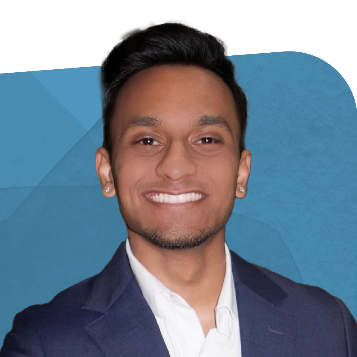 Kush Patel, Sales Operations Analyst at Videojet, against a blue background