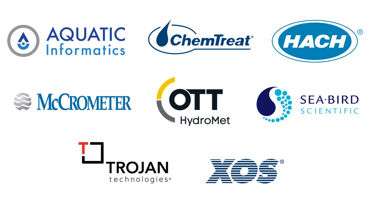 Logos of Veralto Water Quality companies, including Trojan Technologies, Hach, ChemTreat, and others