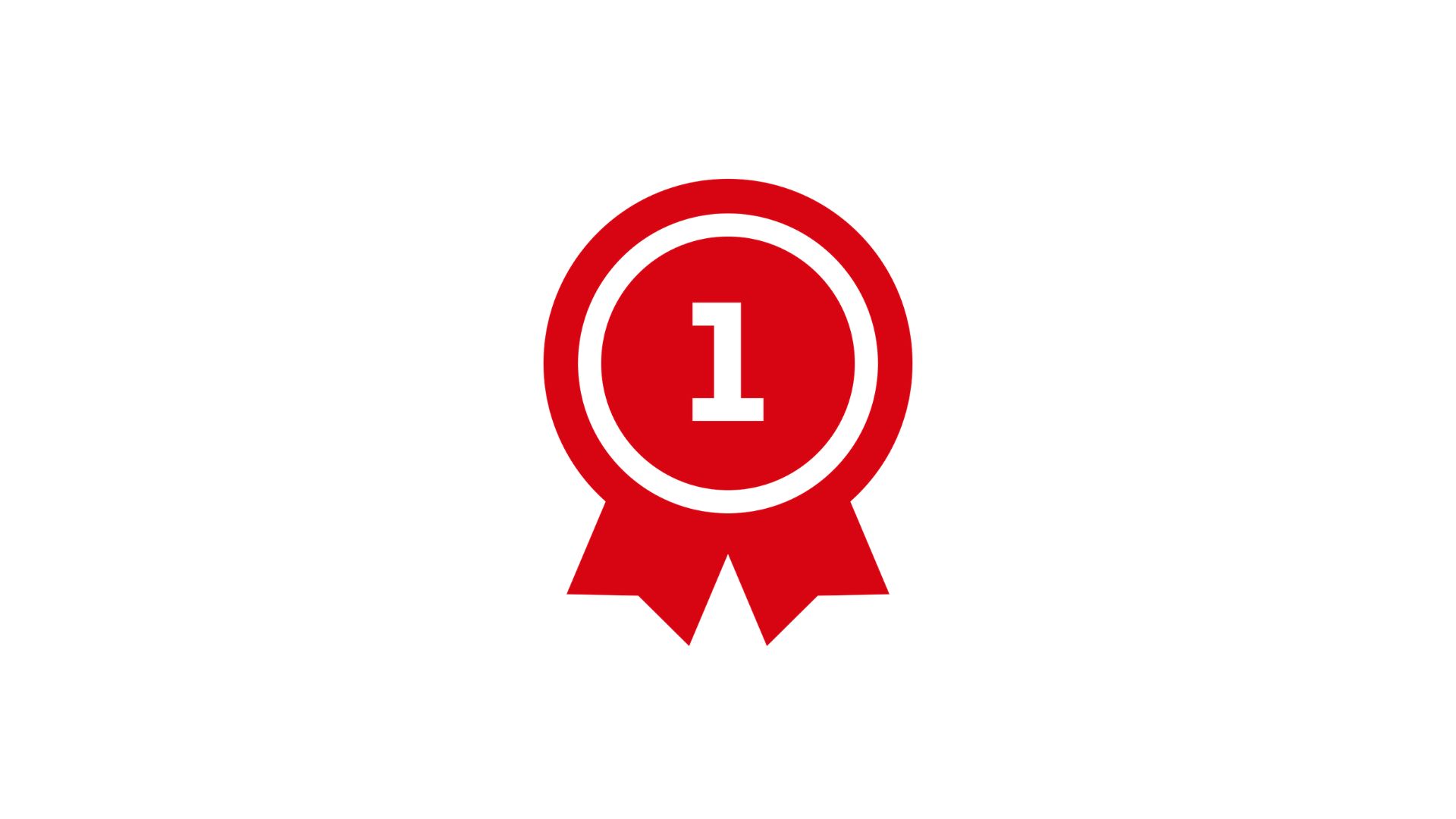 Medaille mit einer eins