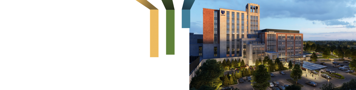Rendering of Duke Health Cary Hospital building.