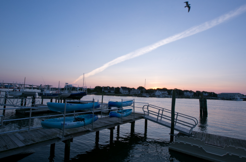 Sunset view of the marine lab.