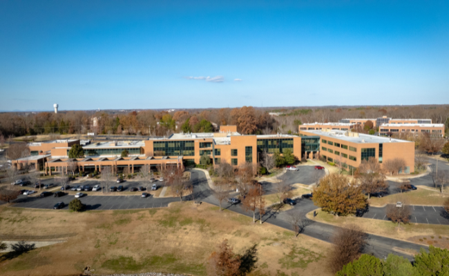 Aerial view of Duke Health Lake Norman Hospital