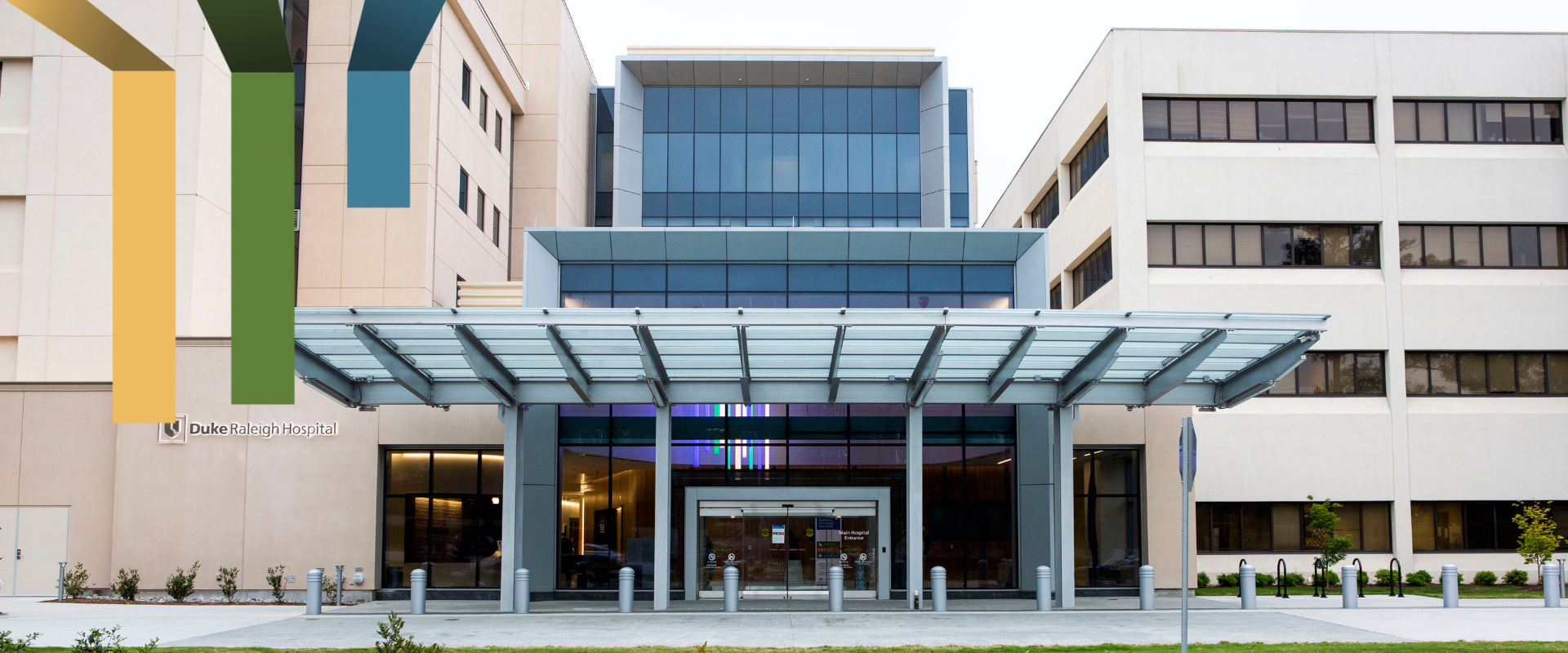 Duke Raleigh Hospital front entrance.