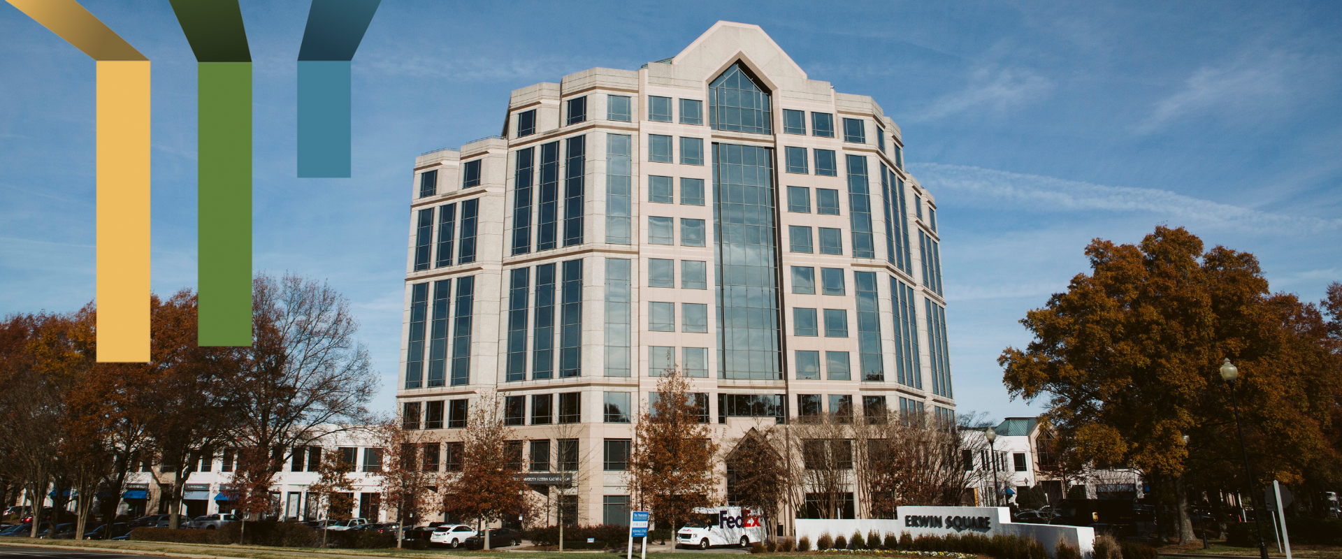 The corporate services building in Durham.