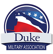 Duke Military Association logo with flag.