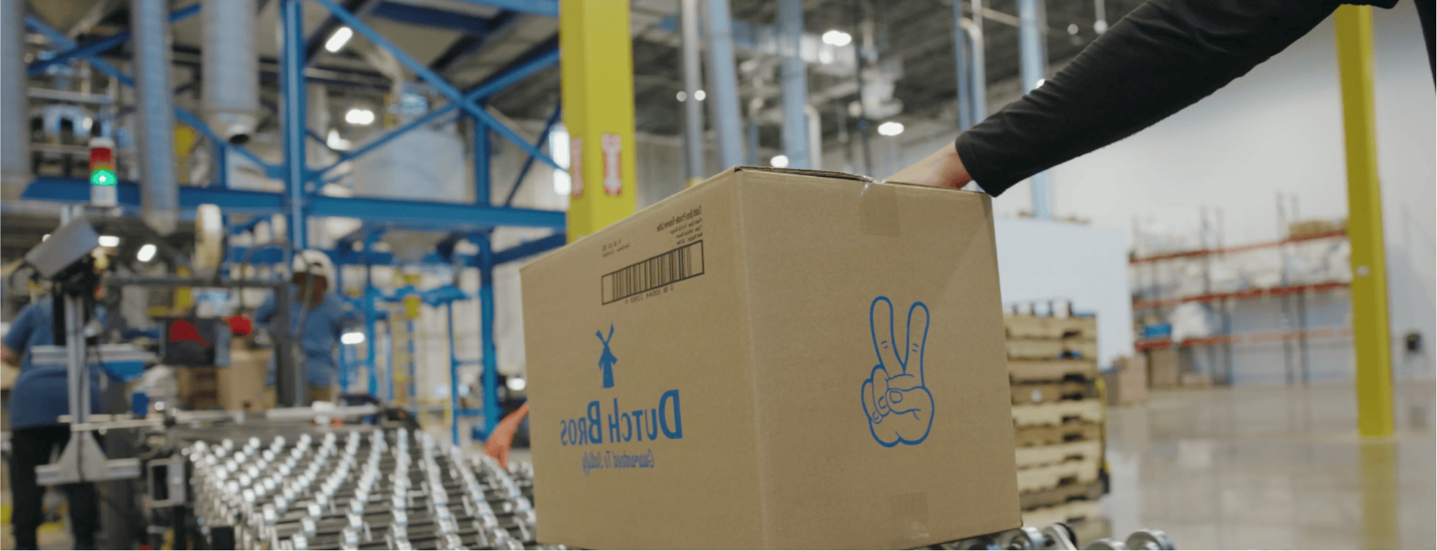 Person pushing DB box on levy 