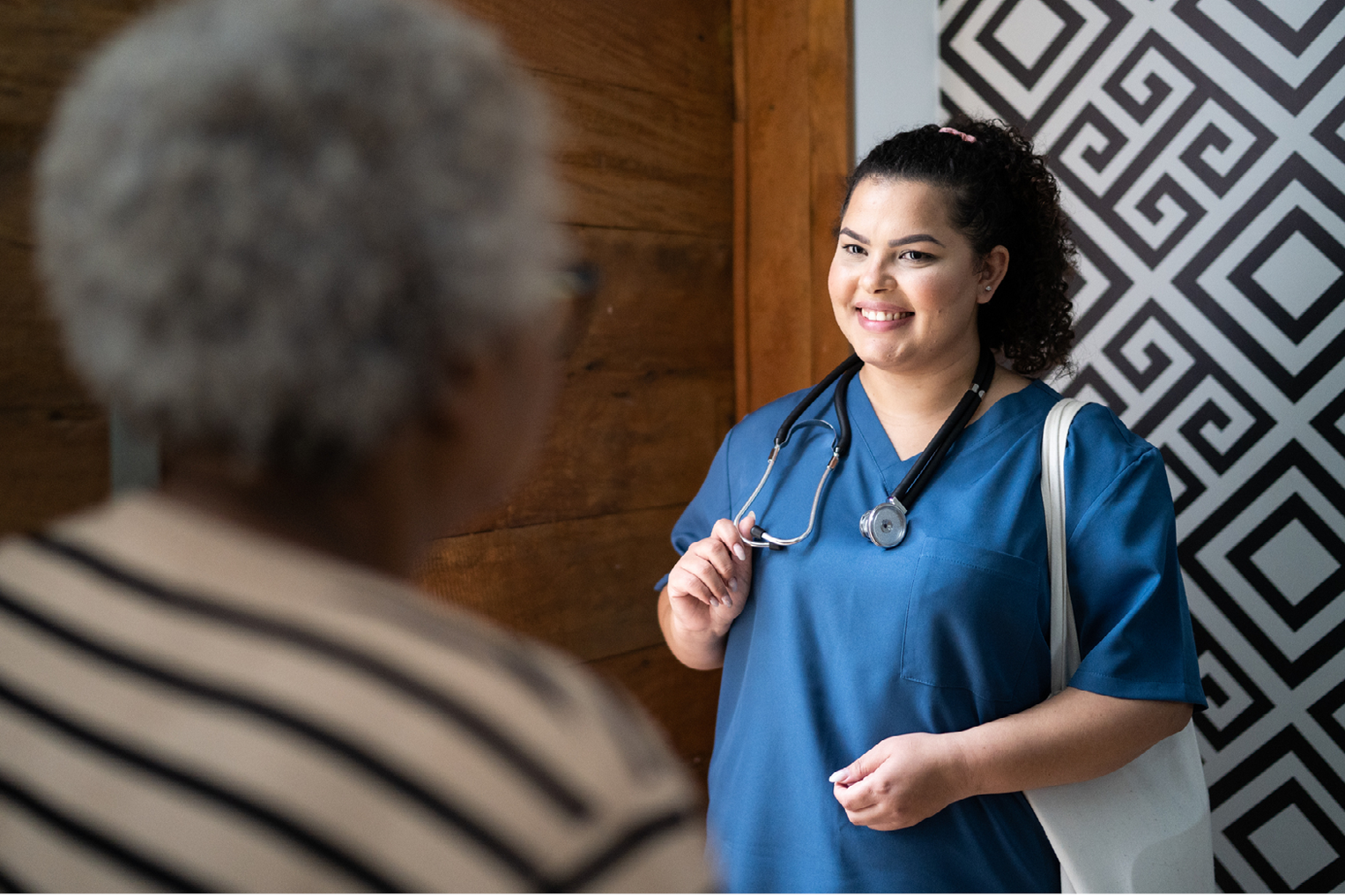 Nurse at Front Door