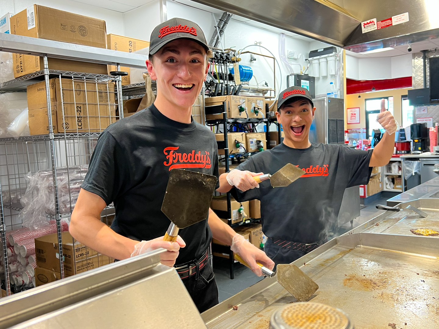 Two Team Members at the grill
