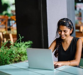 Person at a laptop