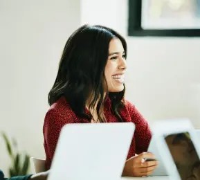 woman smiling interpersonal skills