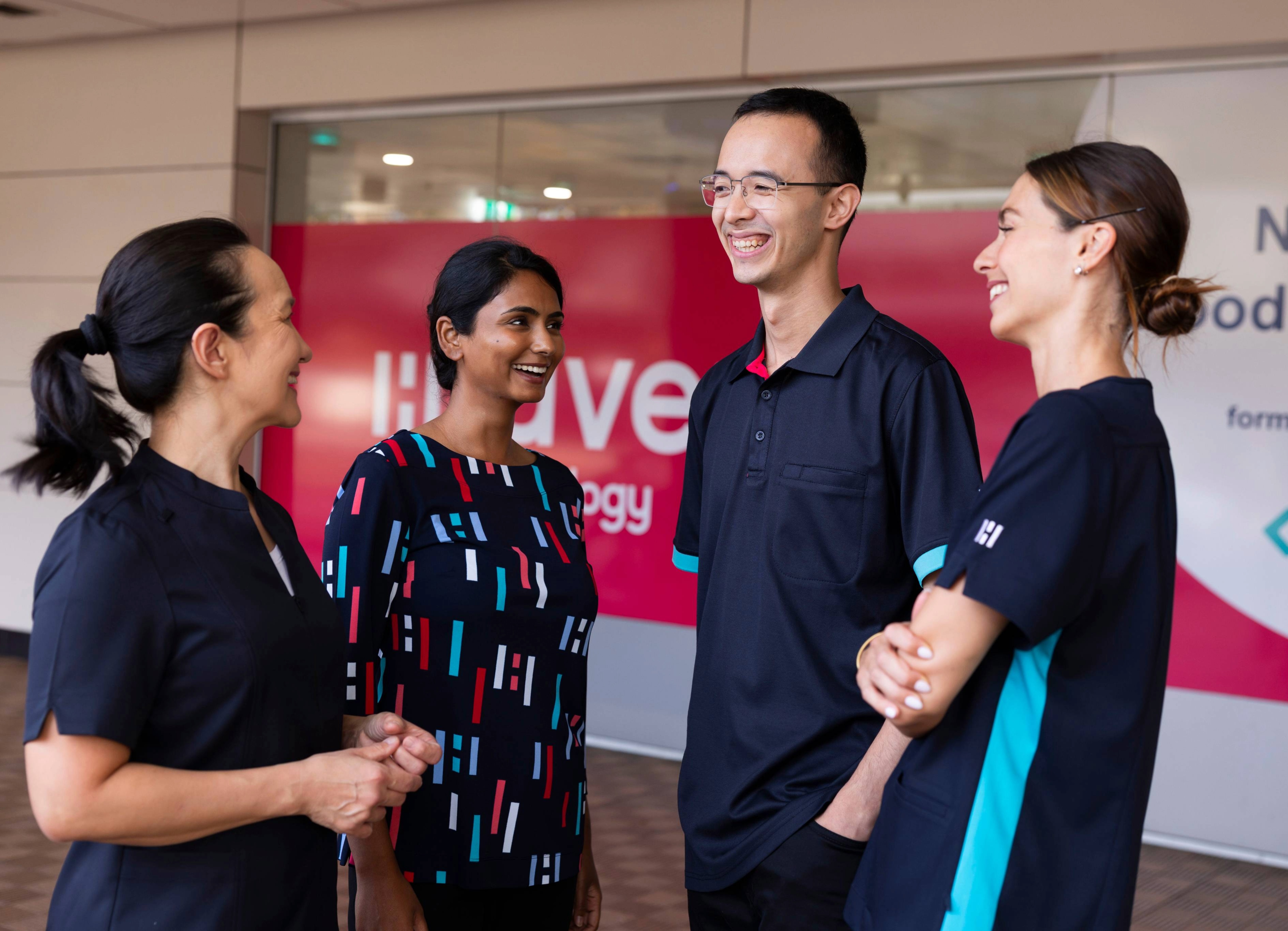 Four Pathology Collectors Laughing