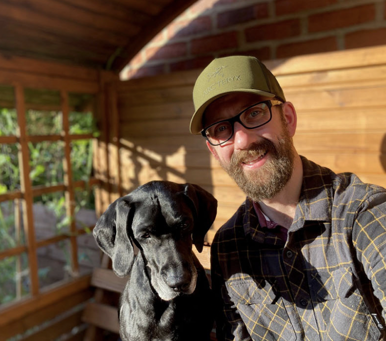 Stephen J. and dog