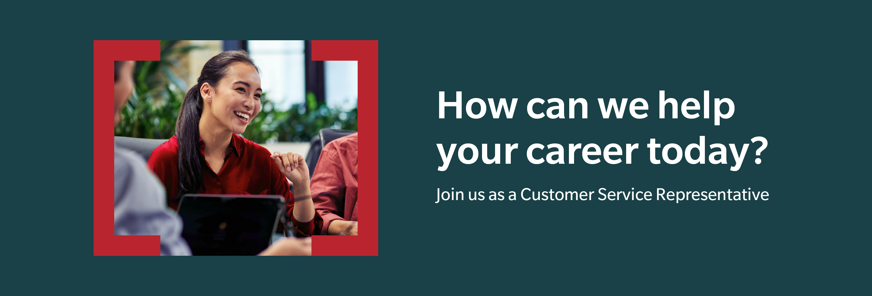 Intact website banner with text "Join us as a Customer Service Representative"