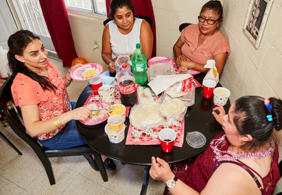 Family having a meal