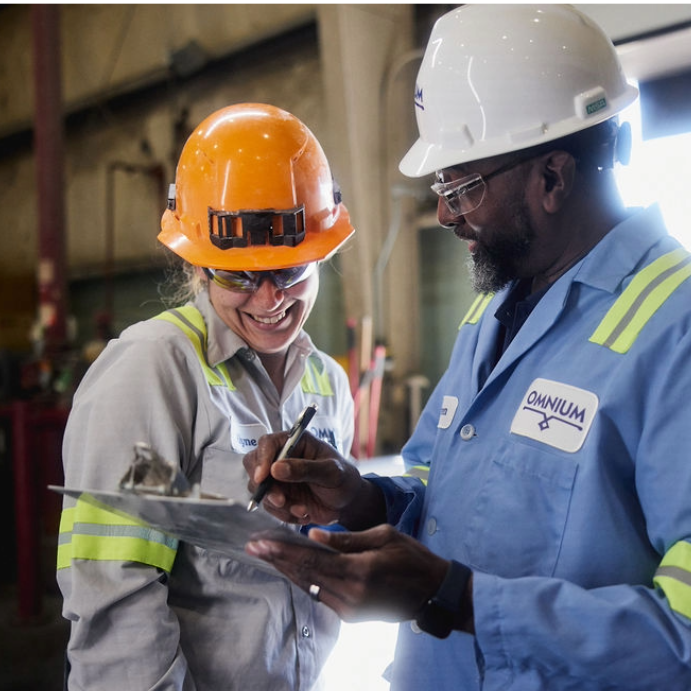 Team lead talking with employee