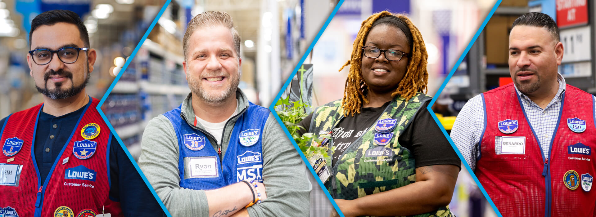 Collage of store associates