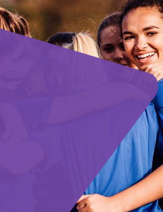 Teammates celebrating during a sports game