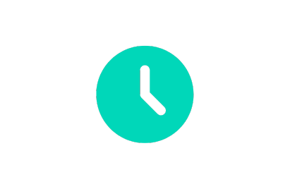 turquoise colour watch icon