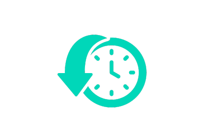 turquoise colour watch icon