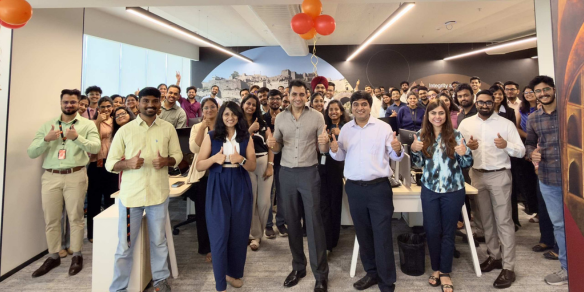 Hyderabad employees posing together